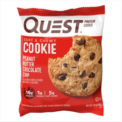 Picture of QUEST PROTEIN COOKIE PEANUT BUTTER CHOCOLATE CHIP 2.08OZ 12CT