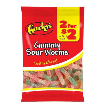 Picture of GURLEYS GUMMY SOUR WORMS 