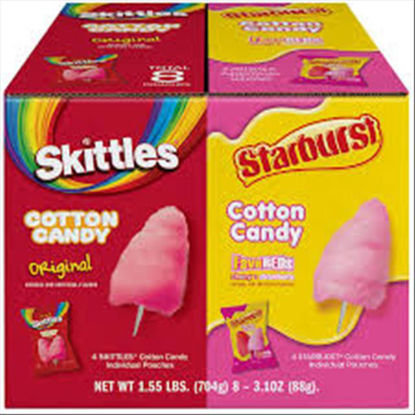 Picture of SKITTLES & STARBURST COTTON CANDY 8CT