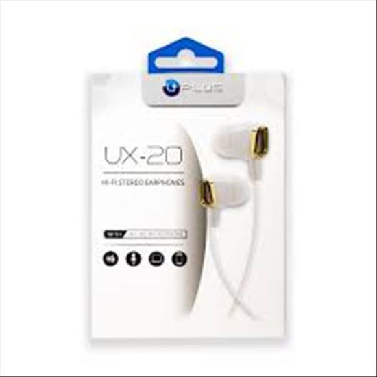 Picture of UPLUS UX 20 HEADPHONE W MIC WHITE GOLD