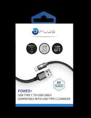 Picture of UPLUS TYPE C POWER 6FT BLACK CABLE 
