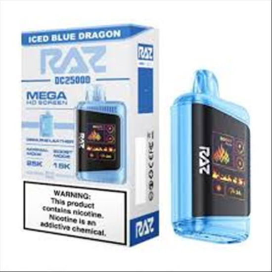 Picture of RAZ DC 25000 DISPOSABLE ICED BLUE DRAGON  5PK