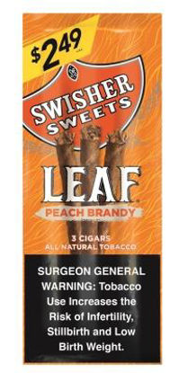 Picture of SWISHER SWEETS LEAF PEACH BRANDY 3 FOR 2.49 3PK 10CT