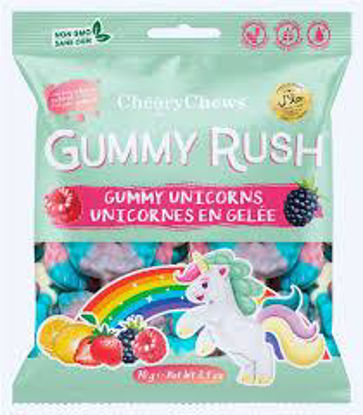 Picture of CHERRY CHEWS GUMMY RUSH GUMMY UNICORNS 3OZ