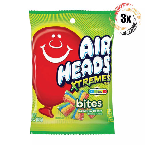 Picture of AIR HEADS EXTREMES BITES RAINBOW BERRY 3.8OZ