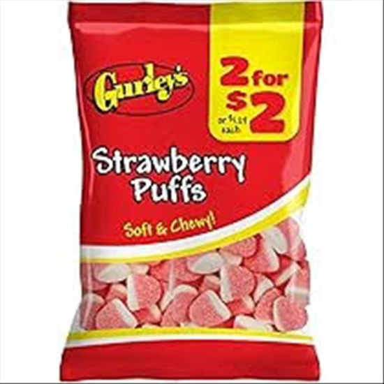 Picture of GURLEYS GUMMY STRAWBERRY PUFFS 2 FOR 2 2.25OZ 12CT