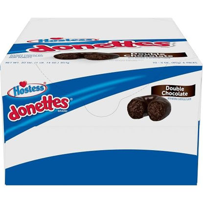 Picture of HOSTESS DONETTES DOUBLE CHOCOLATE MINI DONUT 3OZ 10CT