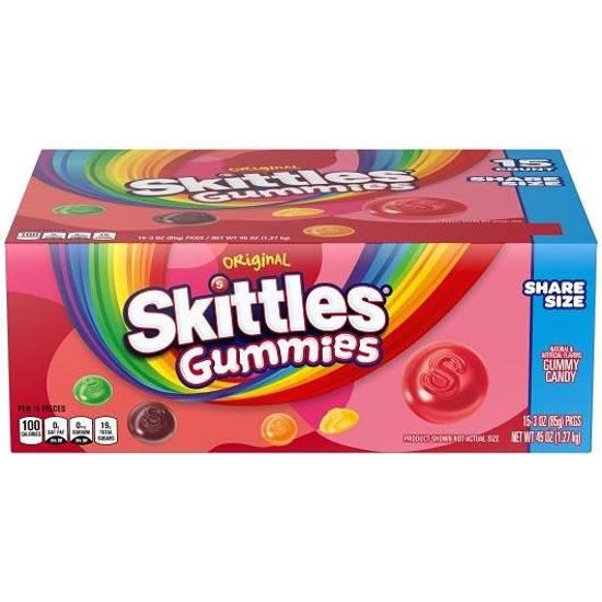 Picture of SKITTLES ORIG GUMMIES SHARE SIZE 15CT 3.0OZ