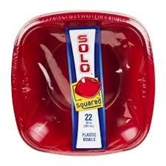 Picture of SOLO PLASTIC BOWLS RED 20OZ 22CT