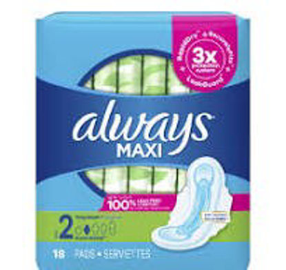 Picture of ALWAYS MAXI REG WITH WING SIZE 2 18CT