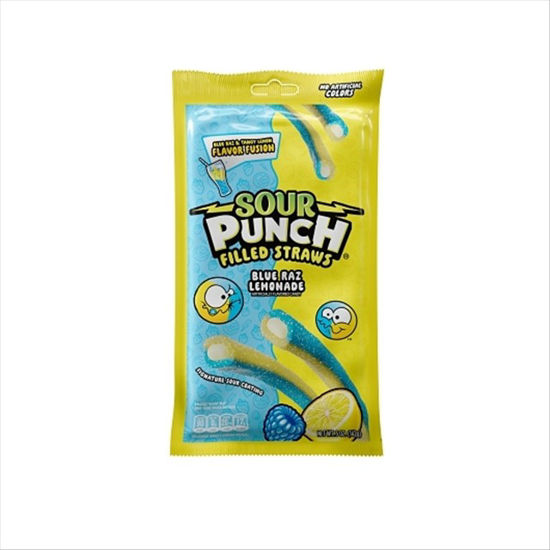 Picture of SOUR PUNCH BLUE RASPBERRY LEMONADE STRAWS 5OZ