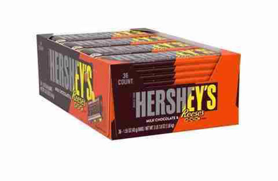 Picture of HERSHEYS MILK CHOCOLATE WITH REESES PICECES 36 CT