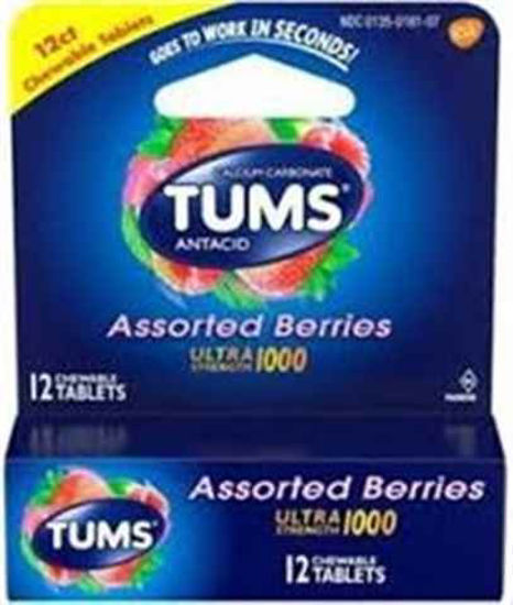 Picture of TUMS ASSORTED BERRIES ULTRA STRENGTH 1000 12CT