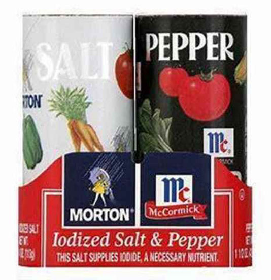 Picture of MORTON IODIZED SALT N PEPPER 5.25OZ