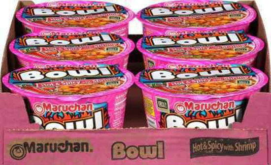 Picture of MARUCHAN BOWL HOT N SPICY SHRIMP 3.32OZ 6CT