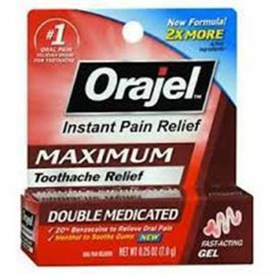 Picture of ORAJEL MAXIMUM TOOTHACHE PAIN GEL CHERRY