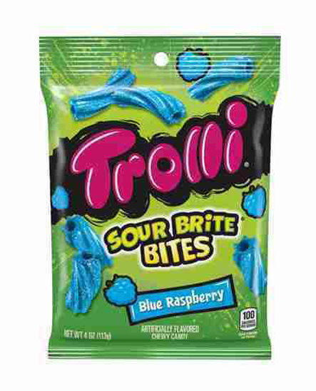 Picture of TROLLI BLUE RASPBERRY SOUR BRITE BITES 4OZ