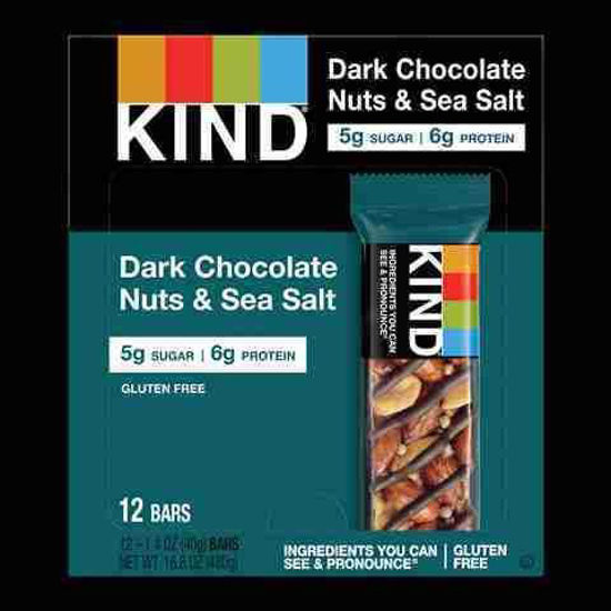 Picture of KIND DARK CHOCOLATE NUTS N SEA SALT 1.4OZ 12CT