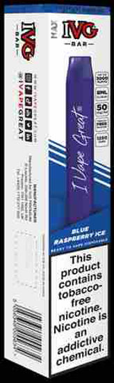 Picture of IVG BAR MAX BLUE RASPBERRY ICE 3000P 10CT