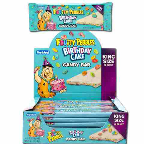 Picture of FRANKFORD FRUITY PEBBLES BIRTHDAY CAKE KING SIZE 18CT 2.75OZ