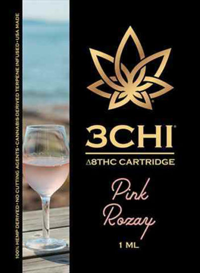 Picture of 3CHI PINK ROZARY 1ML THC DELTA 8 CARTRIDGE