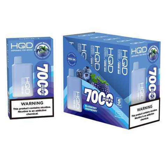 Picture of HQD BLUEBERRY RASPBEERRY 7000 PUFFS 5CT