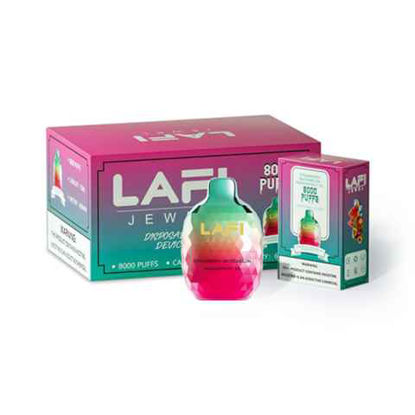 Picture of LAFI JEWEL STRAWBERRY WATERMELON PASSIONFRUIT 8000 PUFFS 10CT