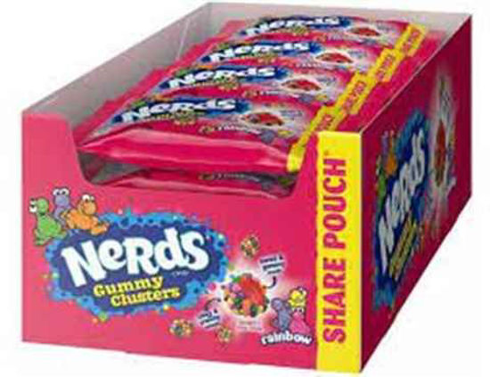 Picture of NERDS GUMMY CLUSTERS RAINBOW SHARE POUCH 3OZ 12CT