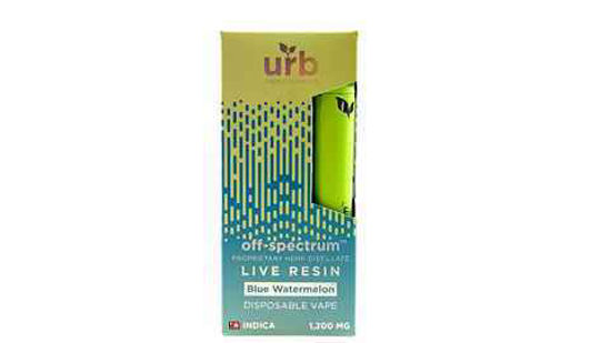 Picture of URB BLUE WATERMELON INDICA DELTA 9 THCO LIVE RESIN DISPOSABLE 3G