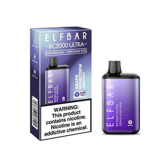 Picture of ELF BAR ULTRA GRAPE HONEYDEW 5000 PUFFS 10CT