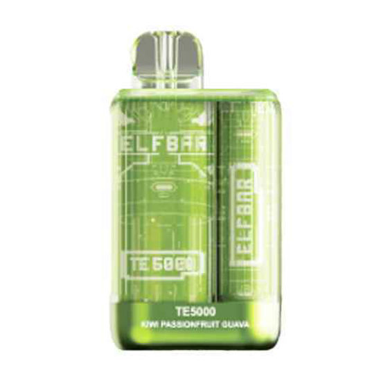 Picture of ELF BAR KIWI PASSION FRUIT GUAVA TE 5000 PUFFS 10CT