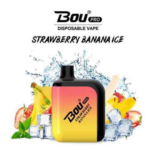 Picture of BOU STRAWBERRY BANANA ICE 7000 PUFFS 10CT