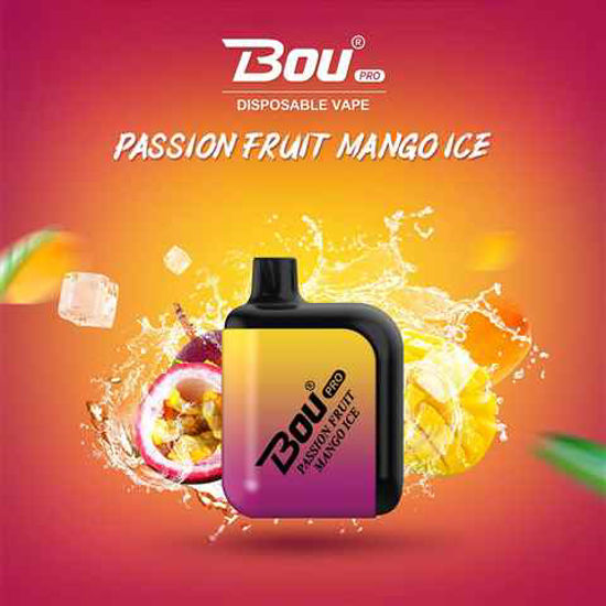 Picture of BOU PASSION FRUIT MANGO ICE 7000 PUFFS 10CT