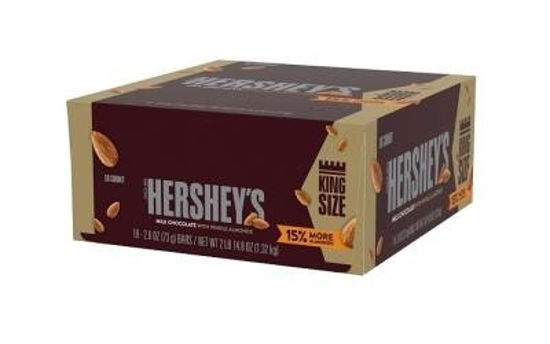 Picture of HERSHEYS MILK CHOCOLATE WITH ALMONDS KING SIZE 2.6OZ 18CT