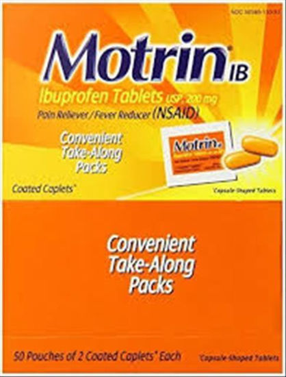 Picture of MOTRIN IBUPROFEN 25 POUCHES 50 CAPLETS