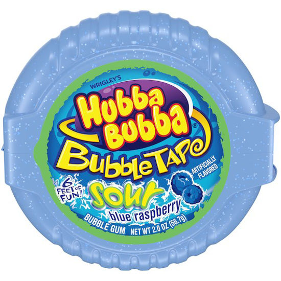 Picture of HUBBA BUBBA SOUR BLUE RASPBERRY BUBBLE TAPE 2OZ 12CT