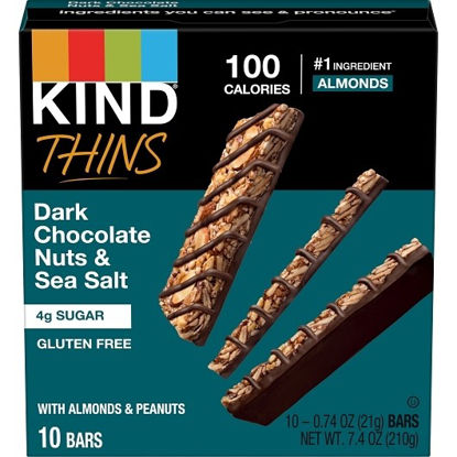 Picture of KIND THINS DARK CHOCOLATE NUTS & SEA SALT 10CT