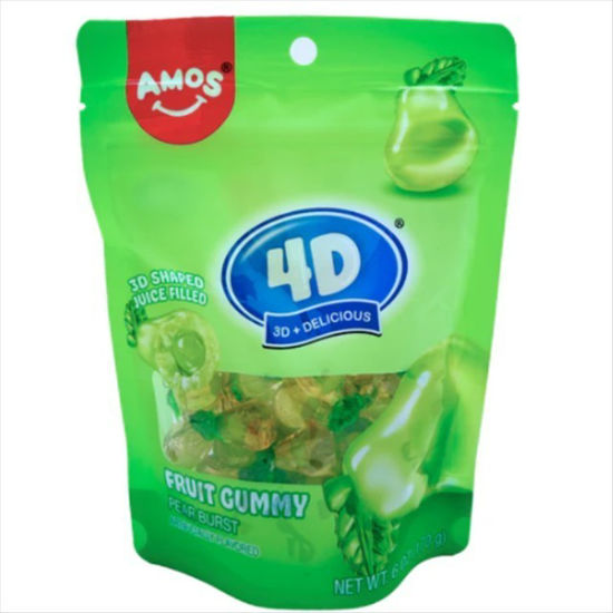 Picture of AMOS 4D FRUIT GUMMY PEAR BURST 6OZ
