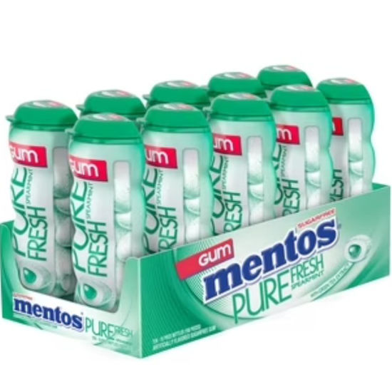 Picture of MENTOS BOTTLE PURE FRESH GUM SPEARMINT 10PC 10CT