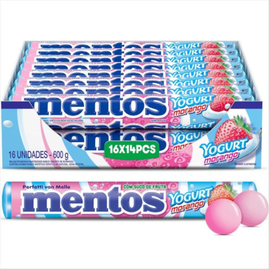Picture of MENTOS YOGURT MORANGO ROLL 37.5G 16CT