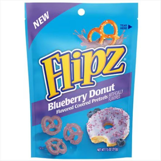 Picture of FLIPZ BLUEBERRY DONUT PRETZELS 4.3OZ PEG