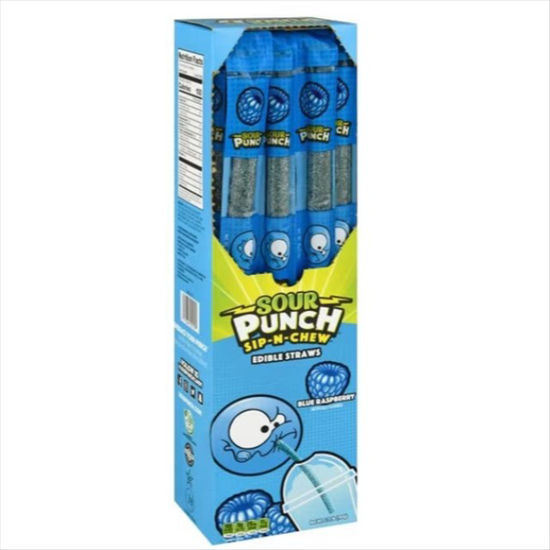 Picture of SOUR PUNCH SIP N CHEW BLUE RASPBERRY 9OZ 30CT