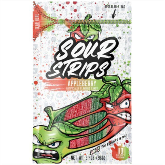 Picture of SOUR STRIPS APPLEBERRY 3.4OZ PEG