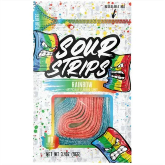 Picture of SOUR STRIPS RAINBOW 3.4OZ PEG