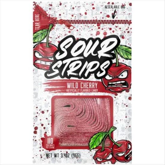 Picture of SOUR STRIPS WILD CHERRY 3.4OZ PEG