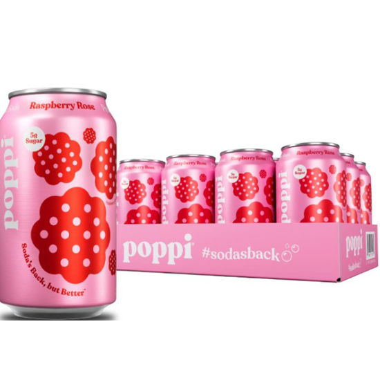 Picture of POPPI SODA RASPBERRY ROSE 12OZ 12CT