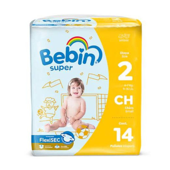 Picture of BEBIN SUPER DIAPERS SIZE 2 CONT 14