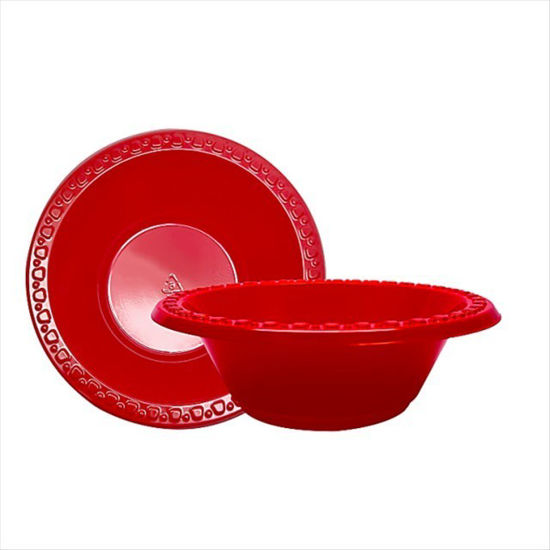Picture of DISPOZEIT PLASTIC BOWL 7INCH RED 12CT
