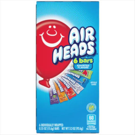 Picture of AIRHEADS 6 BARS ASSORTED FLVR 3.3OZ